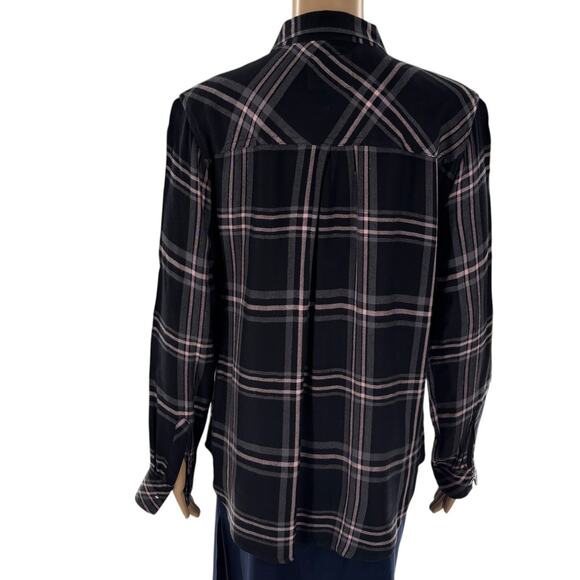 Rails Onyx Slate Blush Hunter Plaid Button Down Top - Picture 7 of 11